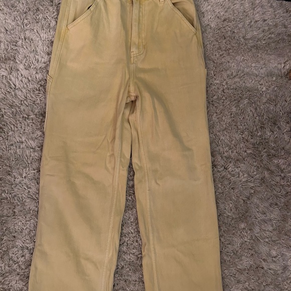 Yellow Pacsun high rise cargo pants; women’s size 27 - Picture 2 of 4